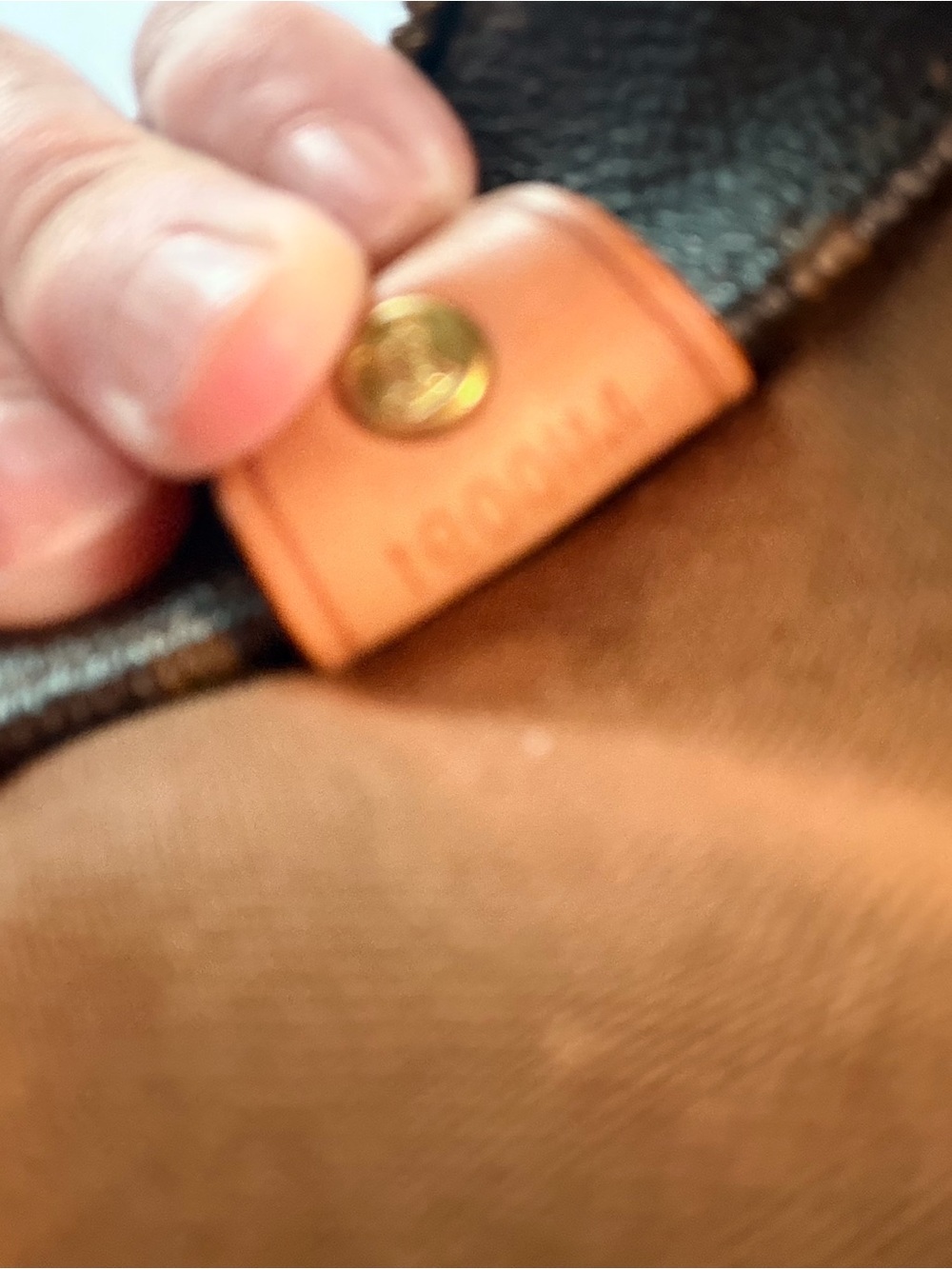Louis Vuitton Monogram Canvas Shoulder Tote in Brown & Tan Leather - Picture 8 of 8